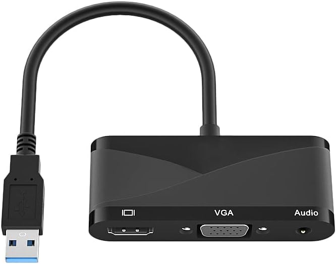 Fly Kan USB 3.0 para HDMI/VGA/Audioadapter, Multi -Monitor - HDMI/VGA/Áudio Saída simultânea
