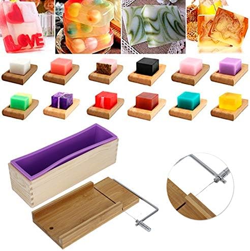 Molde de sabão artesanal DIY, pão de vela fabricando molde, fabricação de sabão com cortador de molde, suprimentos de cozinha,