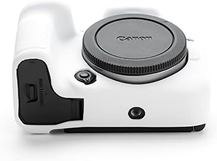 Caixa da câmera Rieibi EOS R10 - Caso de silicone para câmera digital de Canon EOS R10 - Capa de proteção de silicone para Canon R10 - White