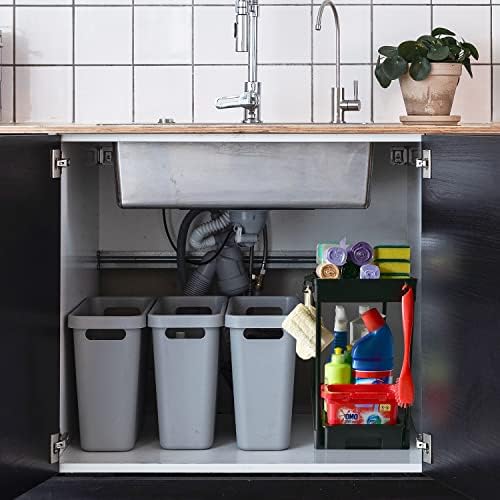 C & E- sob organizador de pia e armazenamento de 2-Pack- 2-Tier Kitchen Banheiro Organizador de armazenamento com gavetas deslizantes