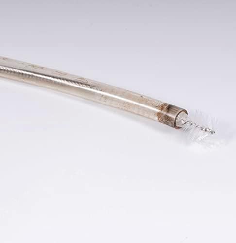 Escova de drenagem flexível Bozenu, 2 pacote de 58 polegadas de comprimento de tubo de mangueira de mangueira escova de limpeza