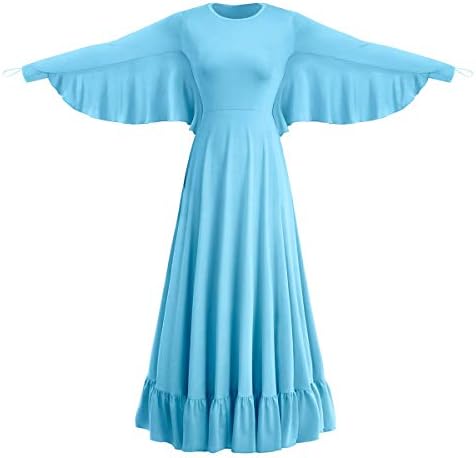 Mulheres imekis Angel Wings Louve Dan Dress Dress Liturgical Dance Lowes Costume Fantas Fantas