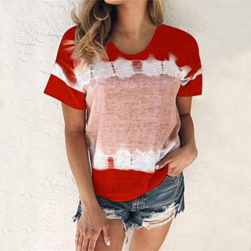 Gradiente colorido bloco de impressão camisetas para juniores manga curta barco de barcos de pescoço de malha de tinta tops t camisetas adolescentes