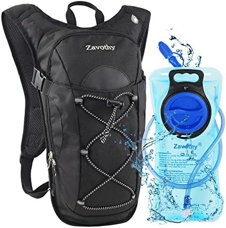 Mochila de hidratação com bexiga de água 2l Backpack de ciclismo leve livre para homens para homens adolescentes mochila de água à prova d'água para caminhadas de corrida