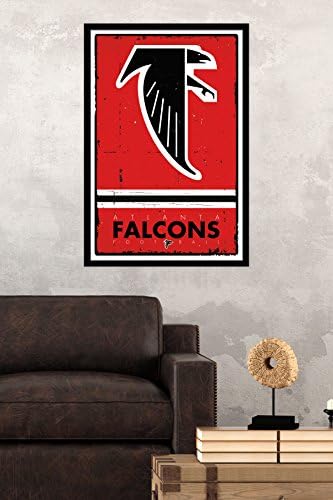Trends International Wall Poster Atlanta Falcons Retro Logo, 22.375 x 34