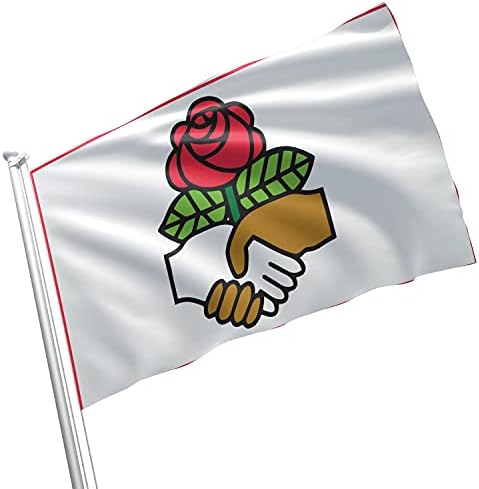 Socialistas democratas da América Bandeira de bandeira de 3x5 pés Vivid Color Double Stitched Brass Grommets