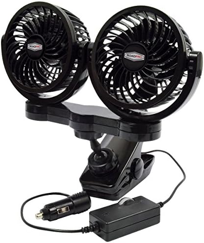 Roadpro RPSC8572 Fan de 12 volts com clipe de montagem, preto, 10x7x12