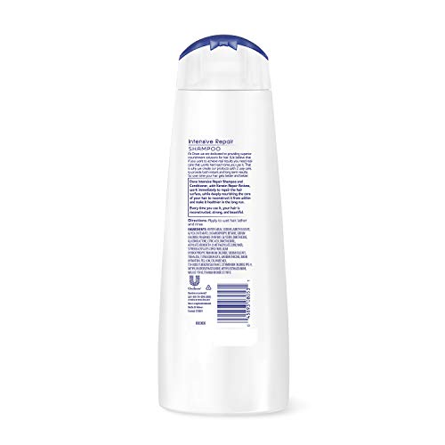 Shampoo de soluções nutritivas de Dove, reparo intenso, 12 onças
