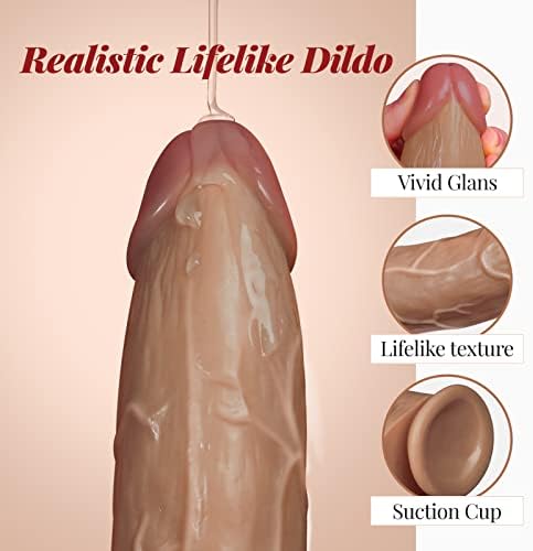 Dildo realista de 10 polegadas com o copo de sucção para mulheres - brinquedos sexuais vibrador anal macio com máquina de sexo de