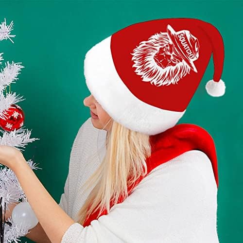 Bigfoot Sasquatch chapéu de natal chapéus Papai Noel Decorações de árvore de Natal Presentes de decoração para adultos homens