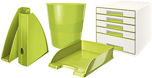 LEITZ WOW CUBE Caixa de armazenamento com gavetas 4 Schubladen Green Metallic