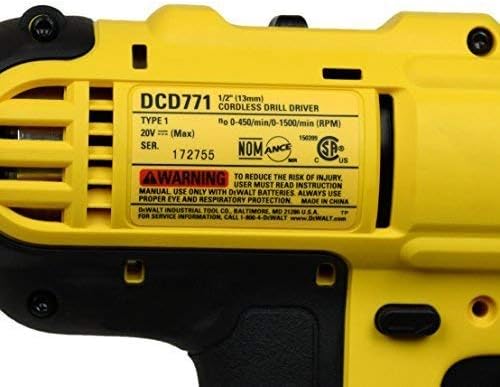 Dewalt DCD771B 20V MAX MAX LIME