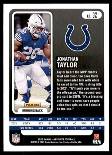 2022 Panini absoluto #32 Jonathan Taylor NM-MT Indianapolis Colts Football
