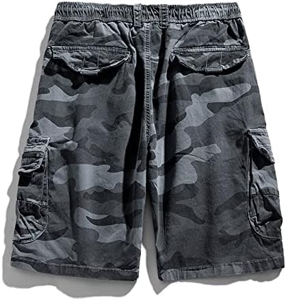 Shorts de carga de camuflagem para homens Casual Multi Pocket Military Short Relaxed Fit Camouflage Shorts sem cinto