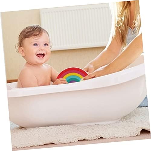 Hemoton 3pcs Banho de arco -íris esponja de banho natural esponja de banho de bebê esponjas para esponjas corpora