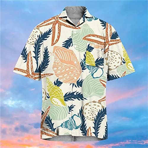 Camisas havaianas para homens papagaio colorido pássaro havaiano camisa masculina casual mass de manga curta praia aloha camisa