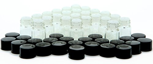 Vivaplex, 24, transparente, 2 ml de garrafas de vidro, com redutores de orifício e tampas pretas