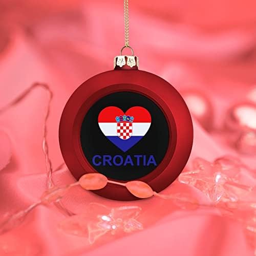 Love Croatia Bolas de Natal Os enfeites de defesa grandes decorações de árvores de Natal Bluk for Outside Outdoor Indoor 1pcs