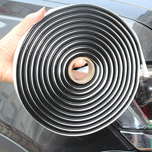 Fita de selante de farol preto fita de fita de vedação de borracha de 13 pés/4m para vedação para a janela do carro para o pára -brisa da porta de butílico à porta do carro