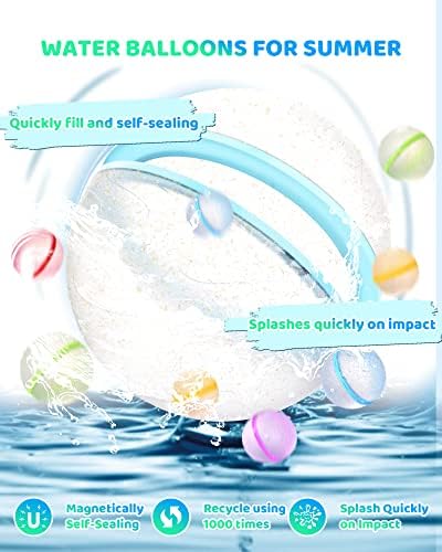 Balões de bombas de água reutilizáveis ​​de sopypycid, bola de respingo de água de silicone para atividades ao ar livre,