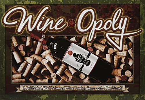 Jogo de tabuleiro de monopólio de opólio com vinho