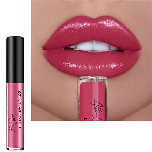 Xiahium batom de batom metálico Lip esmalte cremoso Lip Gloss Ladies Lipstick Blumin Lip Blusk Blusk de Lipsk 4ml Lip Lip