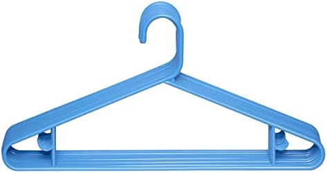 Cabides de roupas de plástico azul clorox - | Ideal para uso padrão diário | Dois ganchos de acessórios | Conjunto