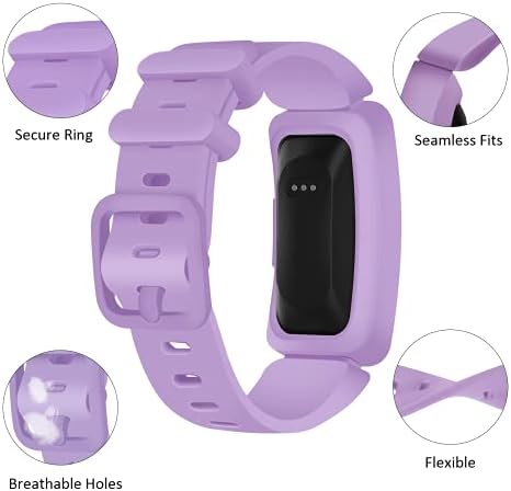 Vanet Bands Compatível com Fitbit Ace 2 para crianças 6+, silicone macio colorido Sports Sports Wrist para Fitbit Ace 2 para meninas meninas