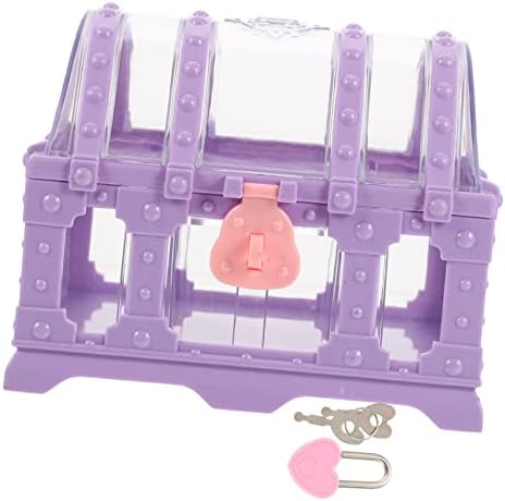Magiclulu Box Tesouro Baú Props Plástico Purple Make Up Child