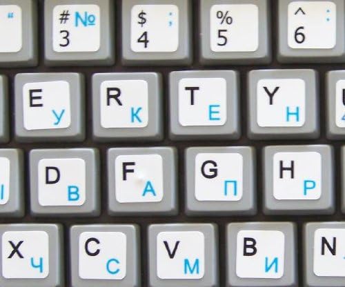 4Keyboard russo cirílico ingles netbook adesivos de teclado branco