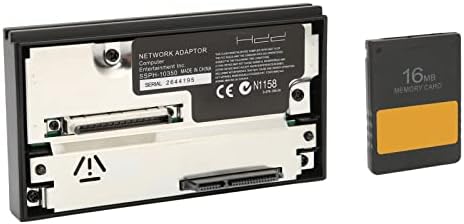 Adaptador de rede ACOGEDOR PS 2, Adaptador de rede de interface SATA 2.5 polegadas Adaptador HDD de 3.5 polegadas e FMCB versão 1.966 Cartão de memória 16 MB McBoot livre
