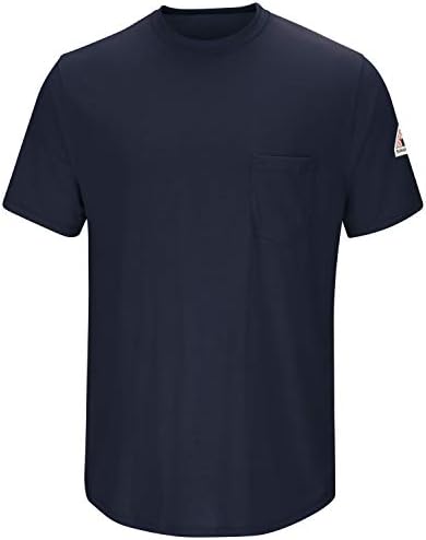 Camiseta leve de manga curta dos homens Bulwark, Marinha, grande/alta