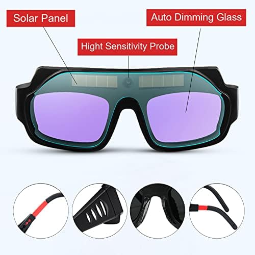 Yifuok Solar Auto escurecimento de soldagem Óculos de máscara de máscara, óculos de soldagem máscara protetora Proteção automática