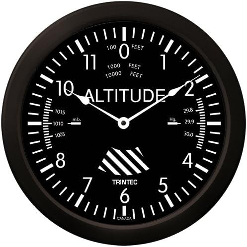Trintec Massive 14 Aviação Classic Altímetro Relógio de parede 9060-14 Aviatrix
