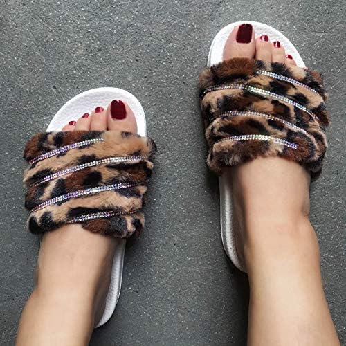 Flippers para mulheres interiores e externas da moda de leopardo diamante verão brilhante padrão de praia casual chinelos sandálias casa chuveiro sapatos de água para mulheres chinelos para mulheres