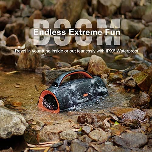 Doss Extreme Boom+ Ipx6 Alto-falante ao ar livre à prova d'água com som massivo de 100W, baixo extra, tempo de reprodução