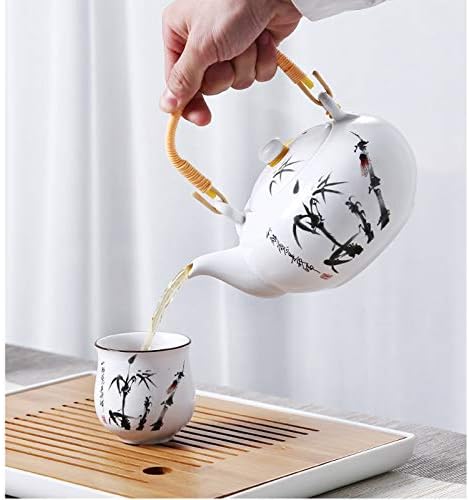 8pcs de porcelana artesanal de porcelana cor de kung fu conjunto de chá zen teasetas de saúde teaset de grande capacidade para chá de chá de chá potcoffee xícaras yubin1993