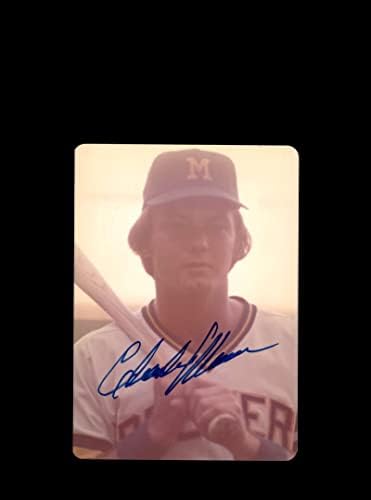Charlie Moore assinou o original de 1970, 4x5 Snaphot Photo Milwaukee Brewers