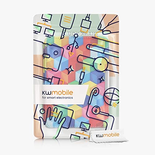 Case Kwmobile Compatível com Kindle Paperwhite - Case PU E -Reader Tampa - Blocos coloridos Multicolor