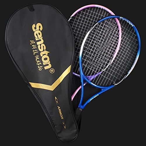 Rapa de tênis de 23 polegadas do senão para crianças 2 garotas meninas tênis raquetes crianças completas tênis com bolas rosa+azul