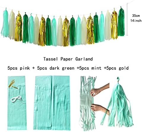 Sage-Green-Green-Gold-Gold Baby Shower Party Decorações-31pcs kits de gênero menino neutro menina bem-vindo bandeira de bebê bandeiras, papel de papel