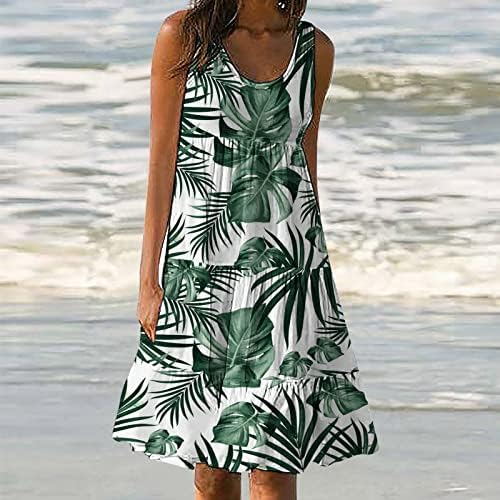 Vestidos de verão de verão de vestido de verão casual feminino para mulheres vestidos de tanque floral de tanque de