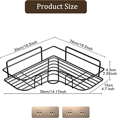 DVTEL Free perfuração de cozinha Triângulo de armazenamento de armazenamento banheiro canto de canto de armazenamento rack de quarto de parede de parede rack de armazenamento de parede adequado para banheiro