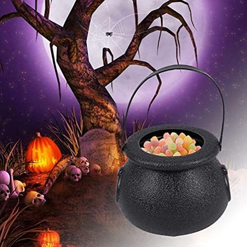 Besportble 8 PCs Halloween Mini Candy Kettles Cauldron Handheld Candy Bucket para Halloween Party pendurado adereços