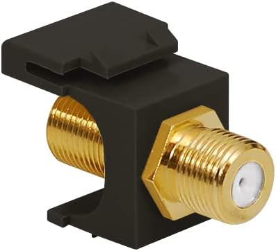 ICC 2 GHz F-Type Modular Jack com conector de ouro no estilo HD, branco, 25-pacote