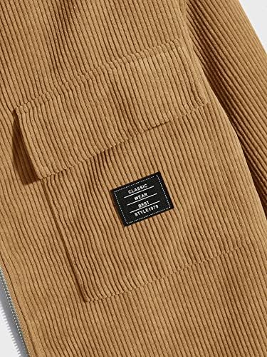 Jackets Ninq para homens - Men Blap Pocket Zip Up Patched Jacket