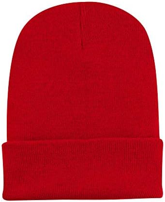 O chapéu de chapéu de depósito de chapéu Diário Classário Diário Knit Skull Long Plain Ski Hat - [Feito nos EUA]