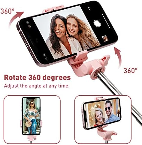Tripé de Selfie Selfie Trakxy Compatível com todos os telefones, 3 em 1 extensível e portátil Monopod Tripod Stand com suporte