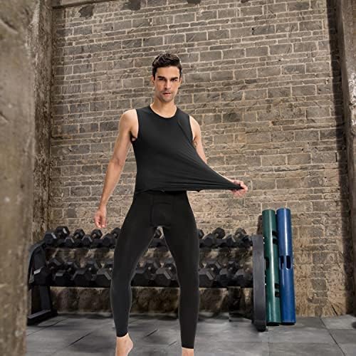 Calça de compressão masculina treino atlético executando calças justas camadas base ginástica esporte de yoga basquete de