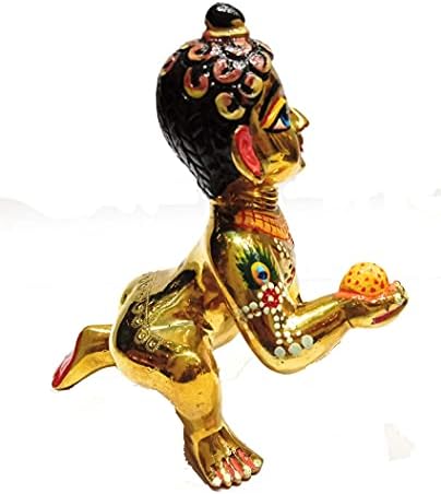 Traders genéricos de vrindavan laddu Gopal traders apresenta designer de ouro atraente pura ashtdhatu laddu gopal